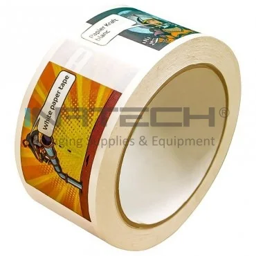 Персонализированная бумажная лента длиной 50 м, горячий расплавленный клей, количество цветов 3 цвета, ширина 48 мм, тип печати на поверхности, цвет белый, количество в упаковке 540 шт.