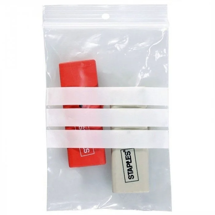 Pungi Plastic Fermoar Si Benzi De Scriere Dimensiuni mm (l x L) 60 x 80, Grosime 60 my, Culoare Transparent, Buc / Pachet 100...