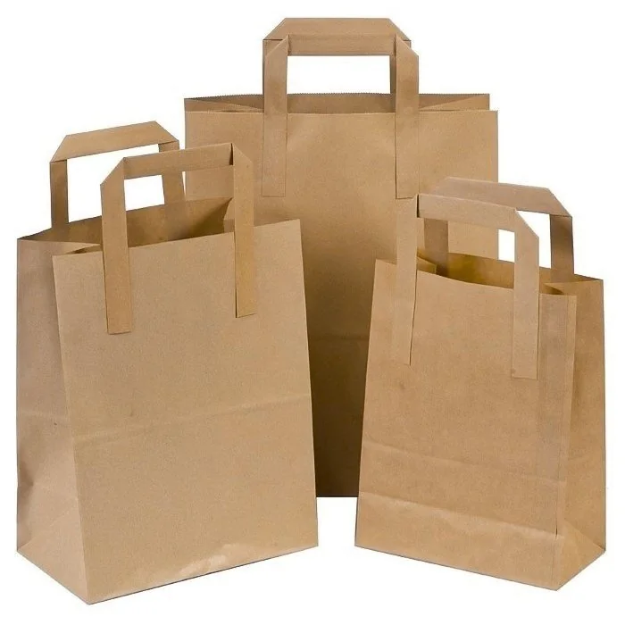 Pungi Hartie Cu Maner Rasucit, Alb/Natur Tip Maner Sfoara, Dimensiuni 160 x 90 x 210 mm, Material Hartie 90 gr/m2, Culoare Na...