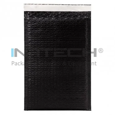 Конверты с пузырьками из полиэтилена Poly Bubble, длина 350 мм, ширина 240 мм, клапан 50 мм, цвет черный, 2240 штук / пакет