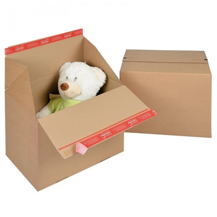 Cutii Carton Euro Cu Autosigilare ColomPac ® Lungime 195 mm, Latime 145 mm, Inaltime 140 mm, Culoare Maro, Tip Carton CO3-Cut...