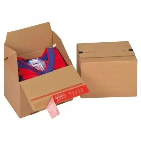 Cutii Carton Euro Cu Autosigilare ColomPac ® Lungime 195 mm, Latime 145 mm, Inaltime 140 mm, Culoare Maro, Tip Carton CO3-Cut...