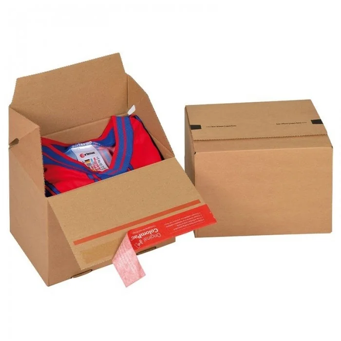 Cutii Carton Euro Cu Autosigilare ColomPac ® Lungime 195 mm, Latime 145 mm, Inaltime 90 mm, Culoare Maro, Tip Carton CO3-Cuti...