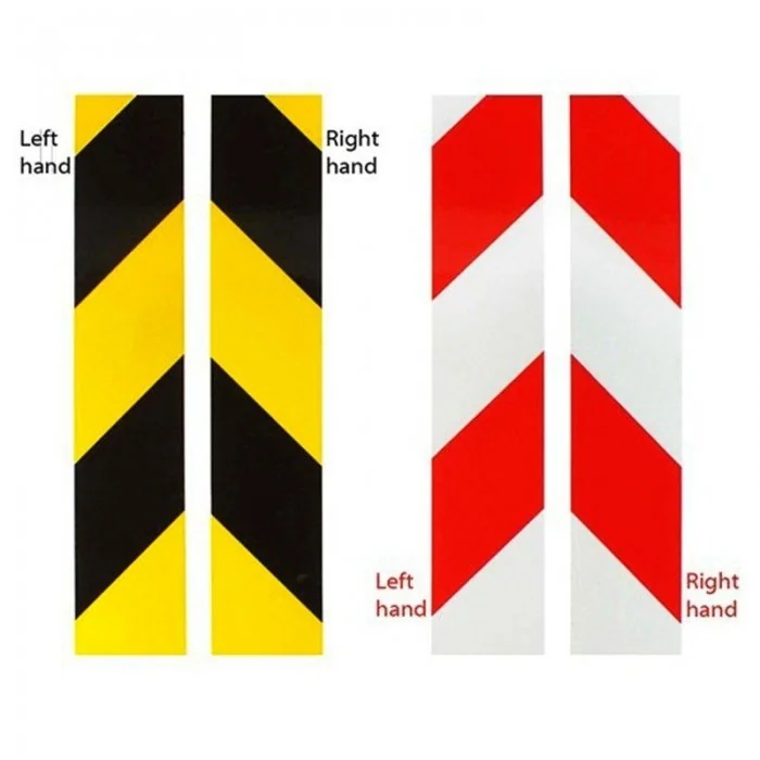 Banda Delimitare Reflectorizanta Lungime 10 m, Latime 25 mm, Culoare Negru / Galben, Buc / Pachet 10-Benzi Adezive Pentru Mar...