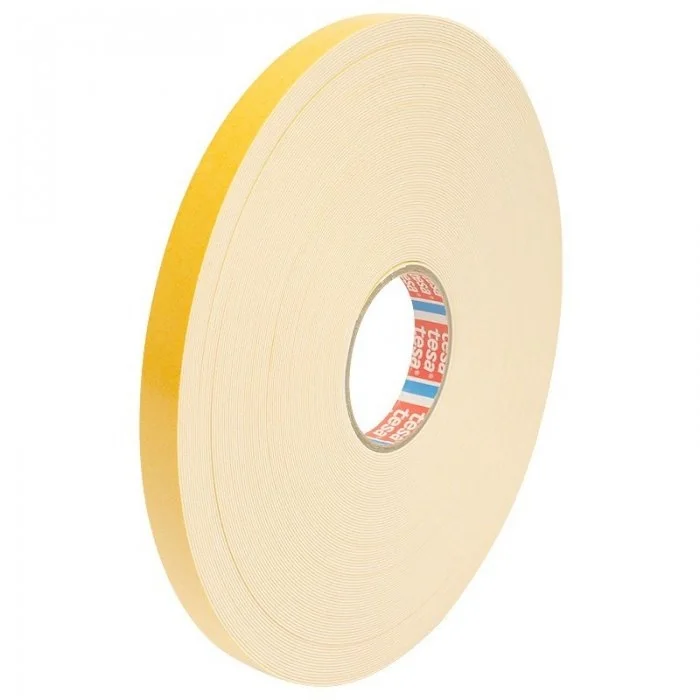 Banda Buretoasa Dublu Adeziva Lungime 50 m, Latime 25 mm, Material Textil, Culoare Alb-Benzi Dublu Adezive