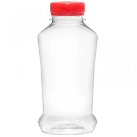 Recipiente Din Plastic Forma Rectangulara, Tip Capac Simplu, Diametru Filet 38 mm, Maner NU, Volum 250 ml, Culoare Transparen...