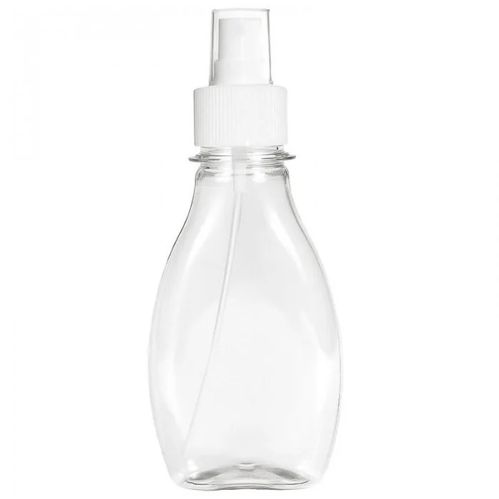 Recipiente Din Plastic Forma Fusiforma, Tip Capac Spray, Diametru Filet 28 mm, Maner NU, Volum 100 ml, Culoare Transparent, B...