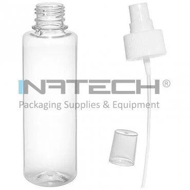 Пластиковые контейнеры круглой формы, тип крышки - спрей, диаметр резьбы 28 мм, без ручки, объем 250 мл, прозрачные, 12 штук в упаковке.