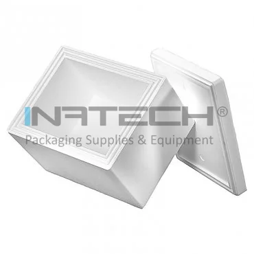 Термоизолированные коробки EPS для транспортировки, внутренний размер 345 x 260 x 220 мм, толщина стенки 40 мм, объем 19.7 литров, материал EPS, цвет белый.