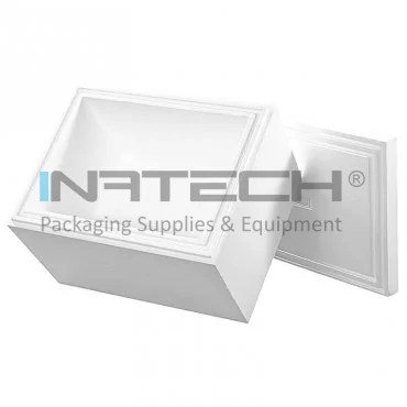 Термоизоляционные коробки из EPS для транспортировки, внутренний размер 465 x 340 x 260 мм, толщина стенки 50 мм, объем 41.11 литра, материал EPS, цвет белый.