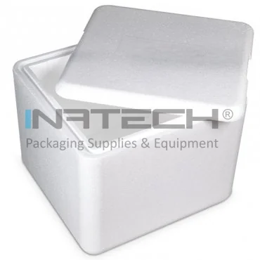 Термоизолирующие коробки EPS для транспортировки, внутренние размеры 240 x 190 x 130 мм, толщина стенки 40 мм, материал EPS, объем 5.9 литров, цвет белый