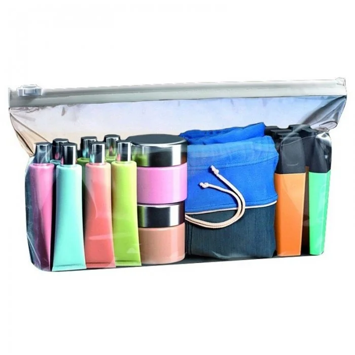 Pungi Cu Inchidere Tip Slider Lungime 115 mm, Latime 220 mm, Grosime 75 my, Pliu Inferior 20 mm, Culoare Transparent, Buc / P...