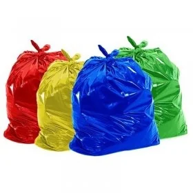 Saci Menajeri Din Polietilena Tip Sac Gros, Litri 60, Grosime 20 my, Dimensiuni 600x800 mm, Culoare Albastru, Saci/Rola 10-Pu...