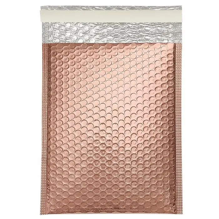 Plicuri Cu Bule Din Polietilena Poly Bubble Termoizolante, Dimensiuni 170 x 225 mm, Clapeta 50 mm, Culoare Rose Gold-Plicuri ...