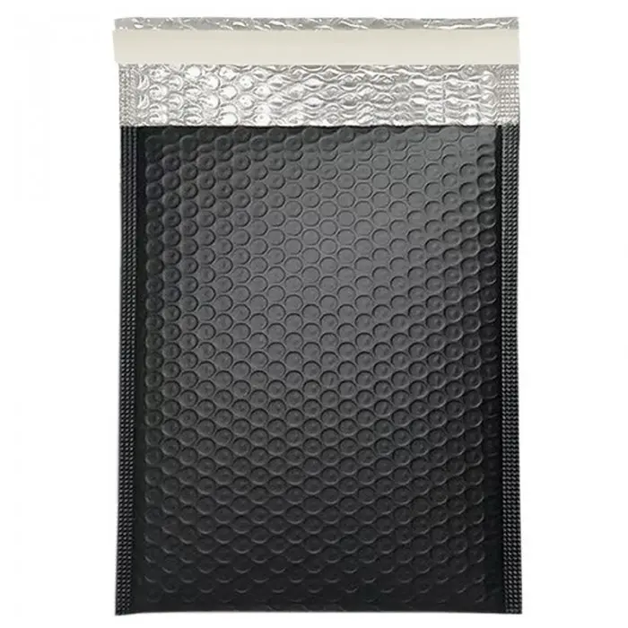 Plicuri Cu Bule Din Polietilena Poly Bubble Termoizolante, Dimensiuni 170 x 225 mm, Clapeta 50 mm, Culoare Negru-Plicuri Cu P...
