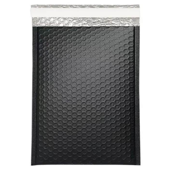 Plic Cu Bule Termoizolant Din Polietilena Poly Bubble, Dimensiuni 240 x 350 mm, Clapeta 50 mm, Culoare Negru-Plicuri Cu Prote...
