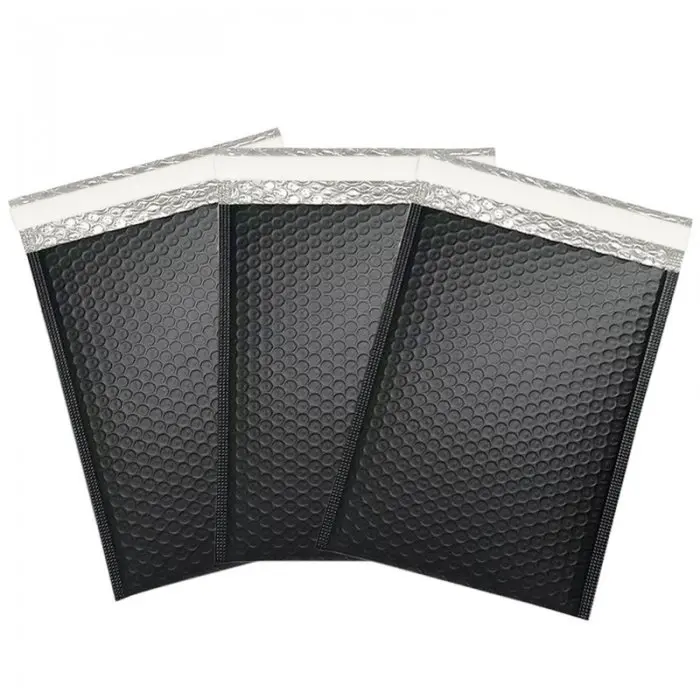 Plic Cu Bule Termoizolant Din Polietilena Poly Bubble, Dimensiuni 240 x 350 mm, Clapeta 50 mm, Culoare Negru-Plicuri Cu Prote...