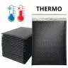 Plic Cu Bule Termoizolant Din Polietilena Poly Bubble, Dimensiuni 240 x 350 mm, Clapeta 50 mm, Culoare Negru-Plicuri Cu Prote...