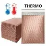 Plic Cu Bule Termoizolant Din Polietilena Poly Bubble, Dimensiuni 170 x 225 mm, Clapeta 50 mm, Culoare Rose Gold-Plicuri Cu P...