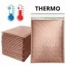 Plic Cu Bule Termoizolant Din Polietilena Poly Bubble, Dimensiuni 240 x 350 mm, Clapeta 50 mm, Culoare Rose Gold-Plicuri Cu P...
