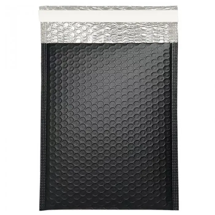 Plic Cu Bule Termoizolant Din Polietilena Poly Bubble, Dimensiuni 170 x 225 mm, Clapeta 50 mm, Culoare Negru-Plicuri Cu Prote...