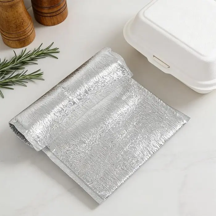 Plic Curierat Termoizolant Cu Clapeta Adeziva Dimensiuni 170x225 mm, Material PET/PEE, Aluminizat, Clapeta 50 mm, Culoare Arg...