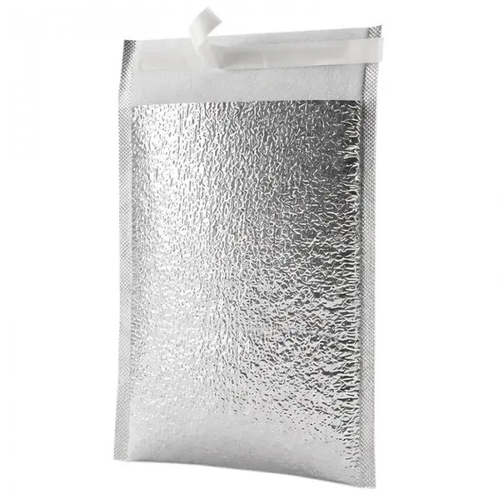 Plic Curierat Termoizolant Cu Clapeta Adeziva Dimensiuni 240x350 mm, Material PET/PEE, Clapeta 50 mm, Culoare Argintiu-Plicur...