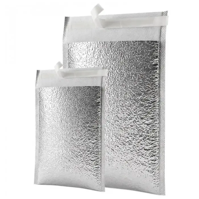 Plic Curierat Termoizolant Cu Clapeta Adeziva Dimensiuni 170x225 mm, Material PET/PEE, Aluminizat, Clapeta 50 mm, Culoare Arg...