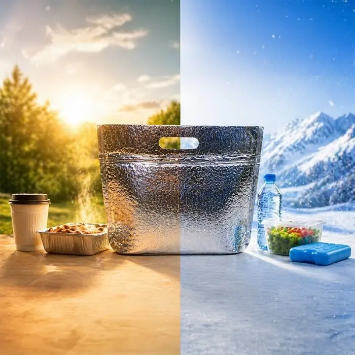 Punga Termica Reflectiva Cool Meal Pouch Zip Pack Dimensiuni 260x360 mm-Pungi Termoizolante