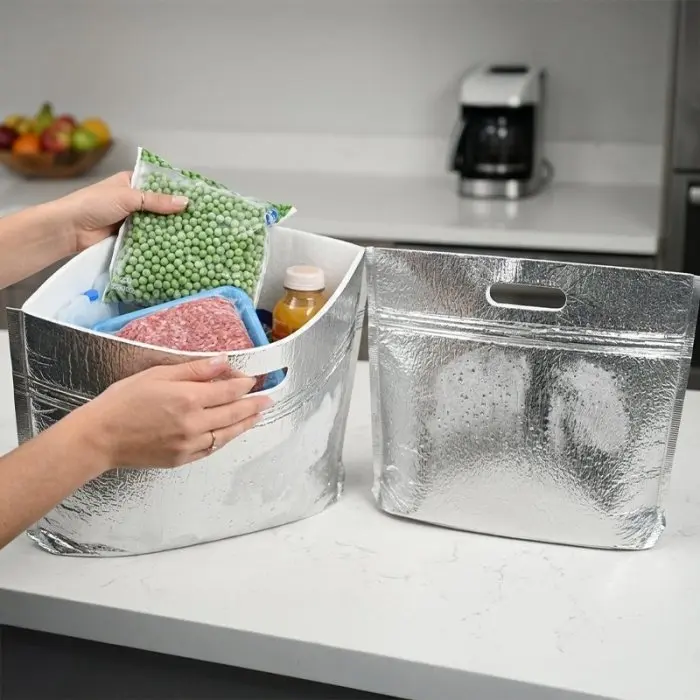 Punga Termica Reflectiva Cool Meal Pouch Zip Pack Dimensiuni 260x360 mm-Pungi Termoizolante