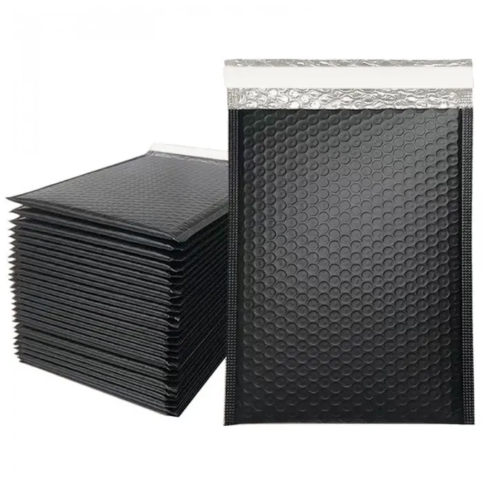 Plic Cu Bule Din Polietilena Poly Bubble, Dimensiuni 240 x 350 mm, Clapeta 50 mm, Culoare Negru-Plicuri Cu Protectie Pentru A...