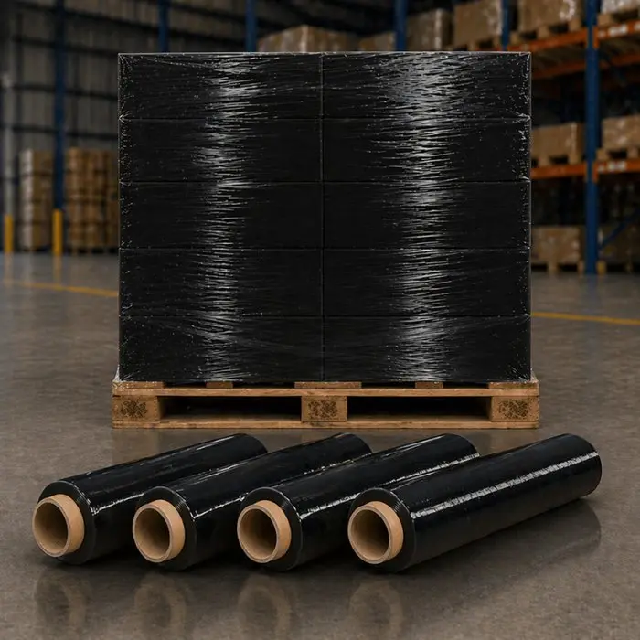 Folie Stretch Uz Manual Latime 250 mm, Grosime 23 my, Greutate 1.5 kg, Culoare Negru, Greutate Tub 0.15 kg, Buc / Pachet 12