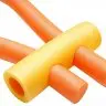 Conector Spuma 6 Gauri Lungime 315 mm, Diametru 62 mm, Grosime 19 mm, Conector 6 Orificii, Culoare Galben