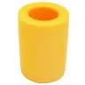 Conector Spuma 2 Gauri Lungime 140 mm, Diametru 62 mm, Grosime 19 mm, Conector 2 Orificii, Culoare Galben