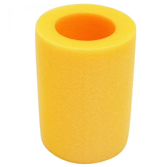 Conector Spuma 2 Gauri Lungime 140 mm, Diametru 62 mm, Grosime 19 mm, Conector 2 Orificii, Culoare Galben