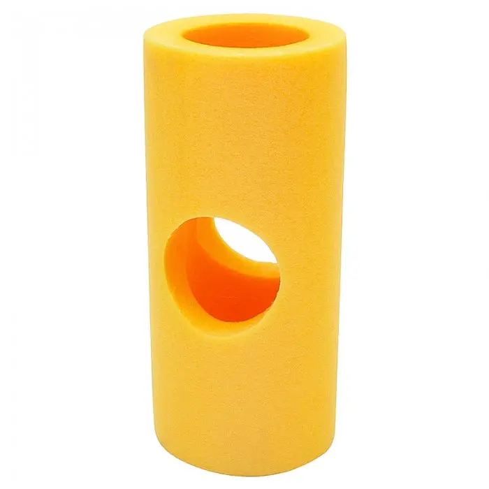 Conector Spuma 4 Gauri Lungime 250 mm, Diametru 60 mm, Grosime 15 mm, Conector 4 Orificii, Culoare Galben
