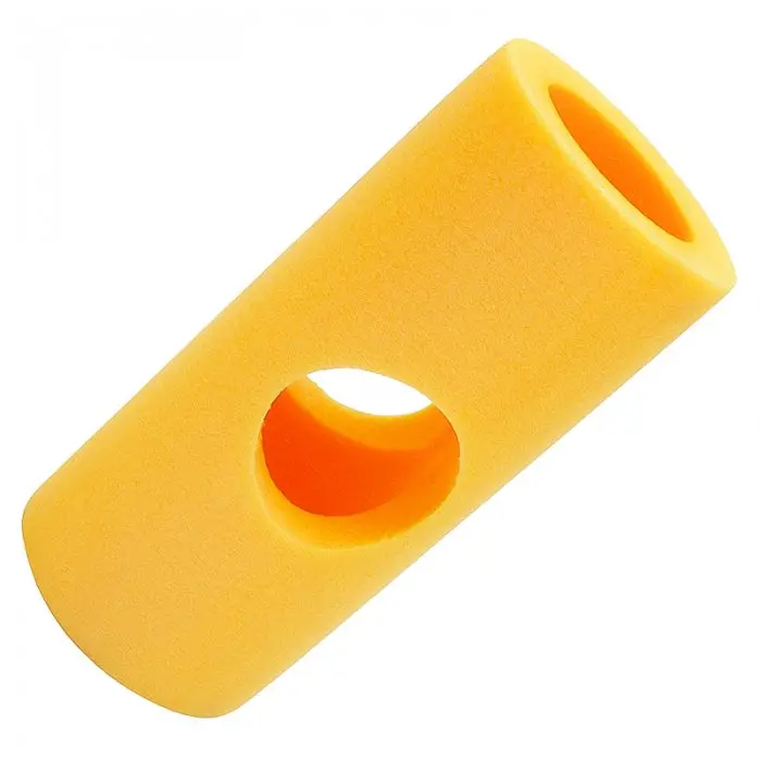 Conector Spuma 4 Gauri Lungime 250 mm, Diametru 60 mm, Grosime 15 mm, Conector 4 Orificii, Culoare Galben