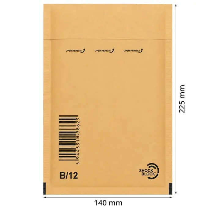 Plicuri Antisoc Din Hartie Dimensiune Interioara 120x215 mm, Dimensiune Exterioara 140 x 225 mm, Culoare Natur, Tip B12, Buc / Pachet 200