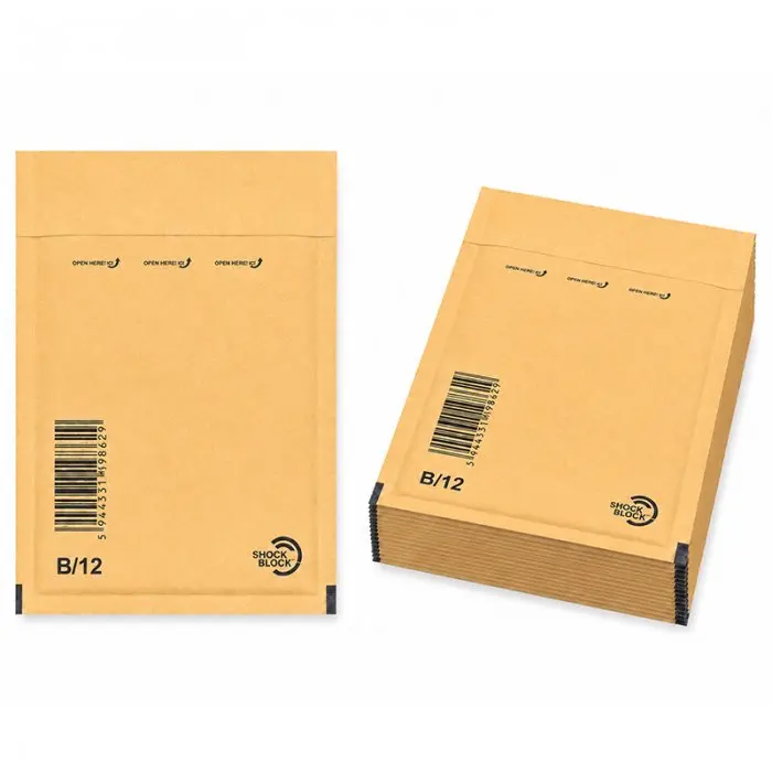 Plicuri Antisoc Din Hartie Dimensiune Interioara 120x215 mm, Dimensiune Exterioara 140 x 225 mm, Culoare Natur, Tip B12, Buc / Pachet 200