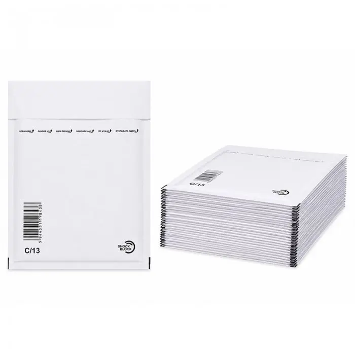 Plicuri Antisoc Din Hartie Dimensiune Interioara 150x215 mm, Dimensiune Exterioara 170 x 225 mm, Culoare Alb, Tip C13, Buc / Pachet 100