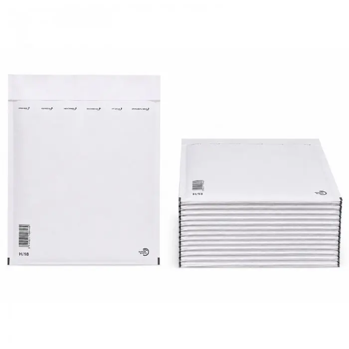 Plicuri Antisoc Din Hartie Dimensiune Interioara 270x360 mm, Dimensiune Exterioara 290 x 370 mm, Culoare Alb, Tip H18, Buc / Pachet 100