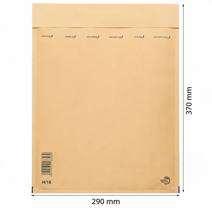 Plicuri Antisoc Din Hartie Dimensiune Interioara 270x360 mm, Dimensiune Exterioara 290 x 370 mm, Culoare Natur, Tip H18, Buc / Pachet 100