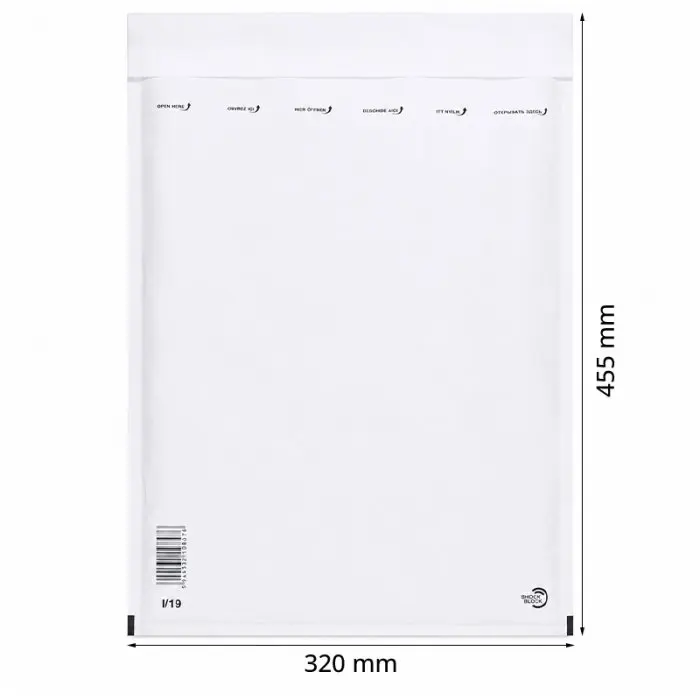 Plicuri Antisoc Din Hartie Dimensiune Interioara 300x445 mm, Dimensiune Exterioara 320 x 455 mm, Culoare Alb, Tip I19, Buc / Pachet 50