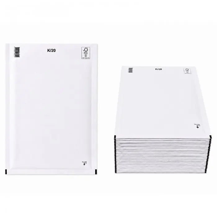 Plicuri Antisoc Din Hartie Dimensiune Interioara 350x470 mm, Dimensiune Exterioara 370 x 480 mm, Culoare Alb, Tip K20, Buc / Pachet 50