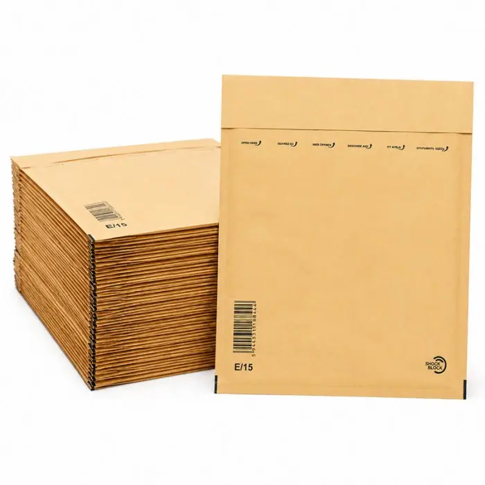 Plicuri Antisoc Din Hartie Dimensiune Interioara 220x265 mm, Dimensiune Exterioara 240 x 275 mm, Culoare Natur, Tip E15, Buc / Pachet 100