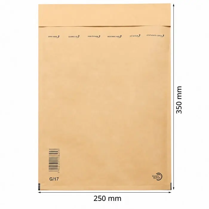 Plicuri Antisoc Din Hartie Dimensiune Interioara 230x340 mm, Dimensiune Exterioara 250 x 350 mm, Culoare Natur, Tip G17, Buc / Pachet 100