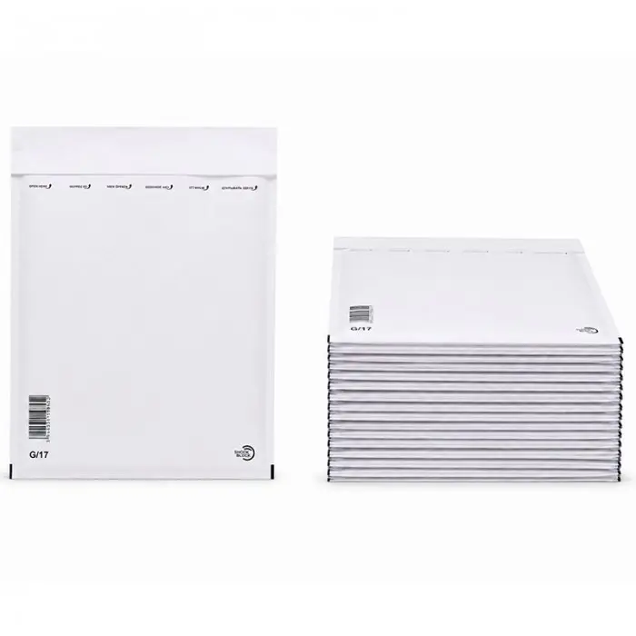 Plicuri Antisoc Din Hartie Dimensiune Interioara 230x340 mm, Dimensiune Exterioara 250 x 350 mm, Culoare Alb, Tip G17, Buc / Pachet 100