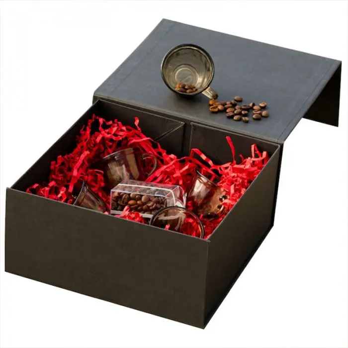 Cutie Pentru Cadouri Cu Inchidere Magnetica Lungime 230 mm, Latime 230 mm, Inaltime 110 mm, Culoare Negru, Tip Carton Mucava,...