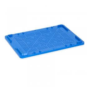 Capac 600 x 400 x 45 mm, Ventilat, Material PP Virgin, Albastru-Lazi Pentru Transport