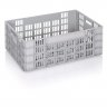 Lada Transport Euro 600 x 400 x 235 mm, Baza/Pereti Ventilati, Material PP Virgin, Gri-Lazi Pentru Transport